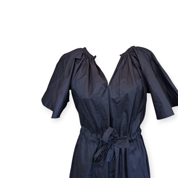 New Monica Nera Midi Dress Ava Navy Blue Oversized Quiet Luxury Wedding Guest - Picture 9 of 9